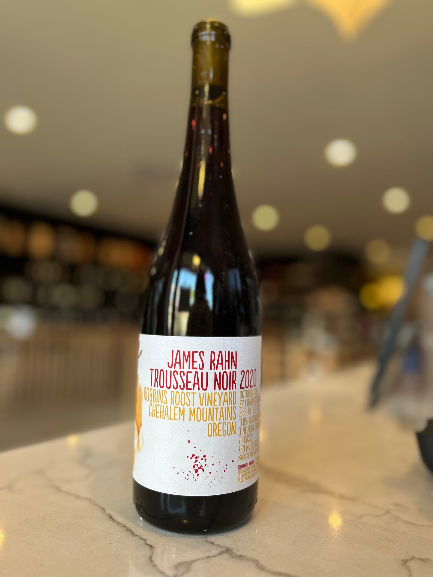 2020 James Rahn Omero Vineyard Trousseau Noir, Ribbon Ridge,