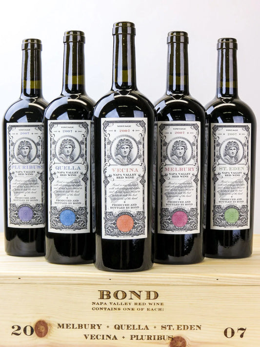 2007 BOND Terroir Portfolio: Melbury, St. Eden, Pluribus, Quella, Vecina (Case of five)