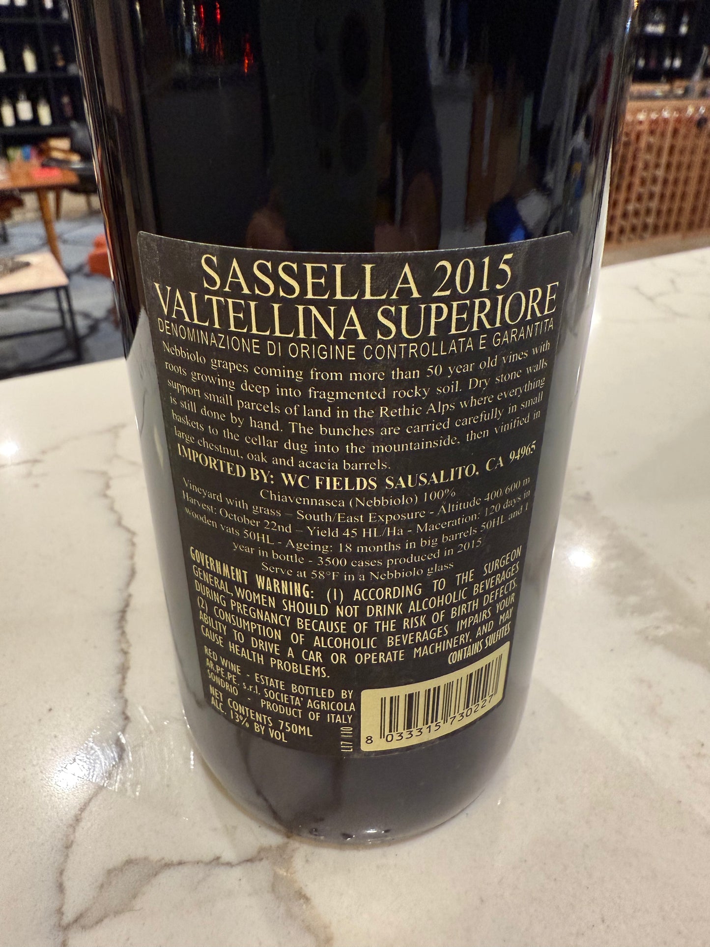 2015 Arpepe Sassella Stella Retica Nebbiolo