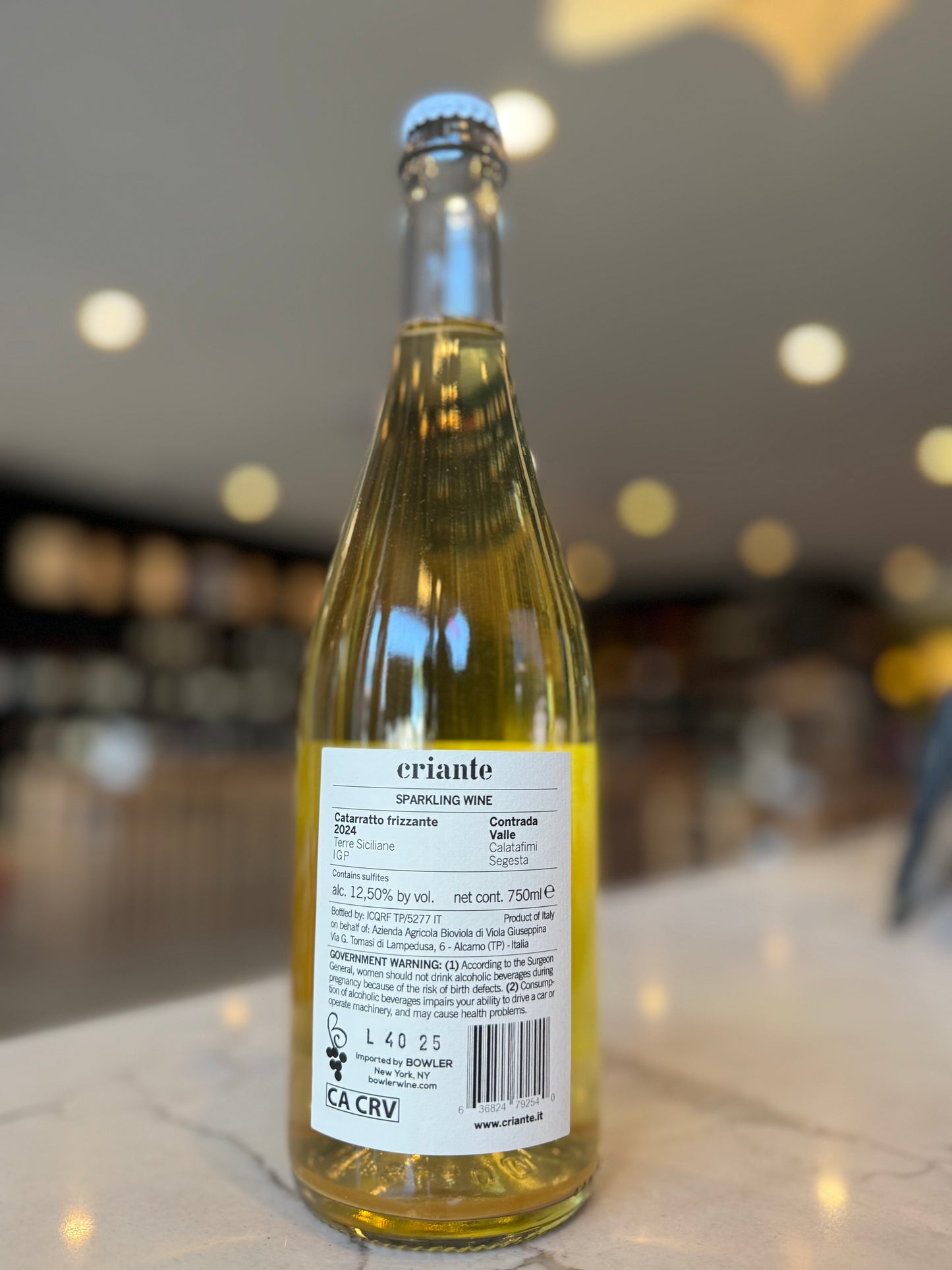 2024 Criante Niente Panico Catrratto Frizzante Sicily