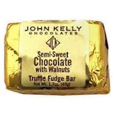 John Kelly Semi-Sweet Chocolate Caramel w/ Walnuts Truffle Fudge Bar