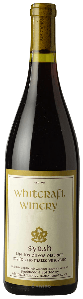 2022 Whitcraft  Syrah My Friend Matt's Vineyard Los Olivos